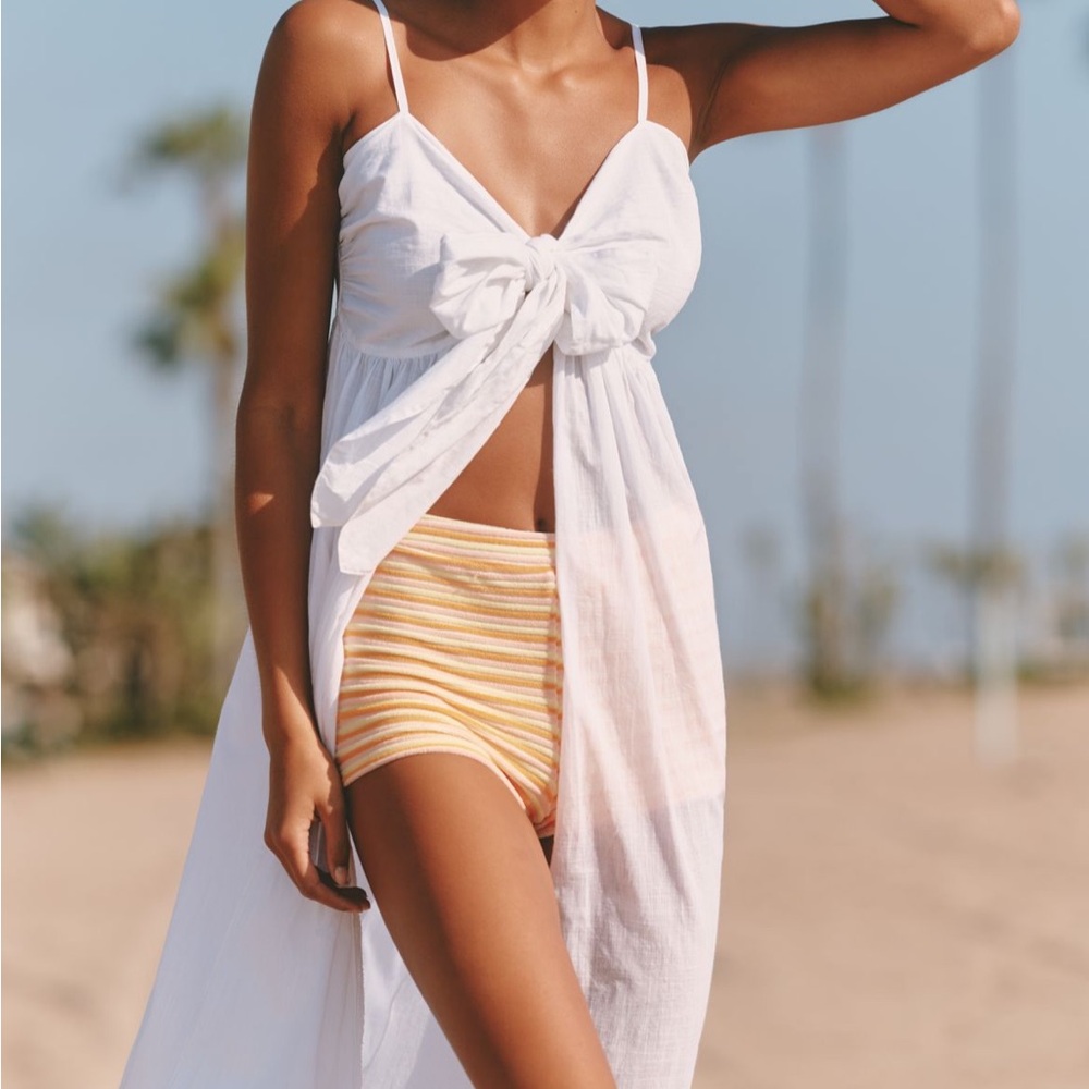 Anthropologie White Long Top - Picture 2 of 4